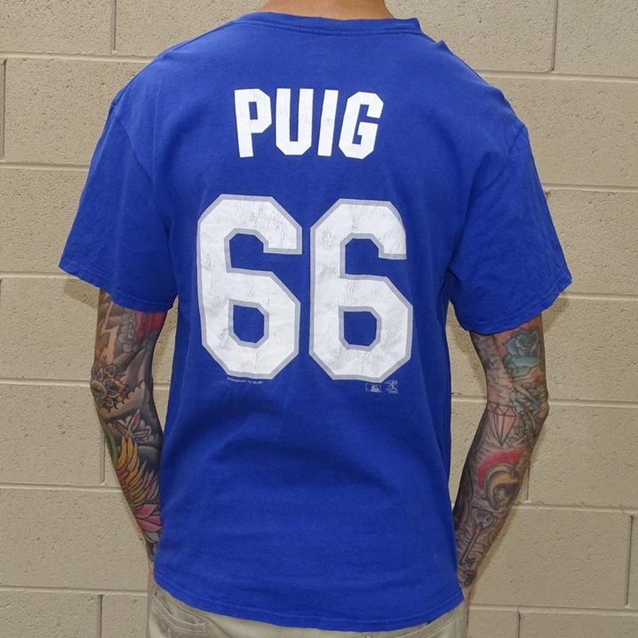 Yasiel Puig Majestic Los Angeles Dodgers YOUTH Home White Jersey