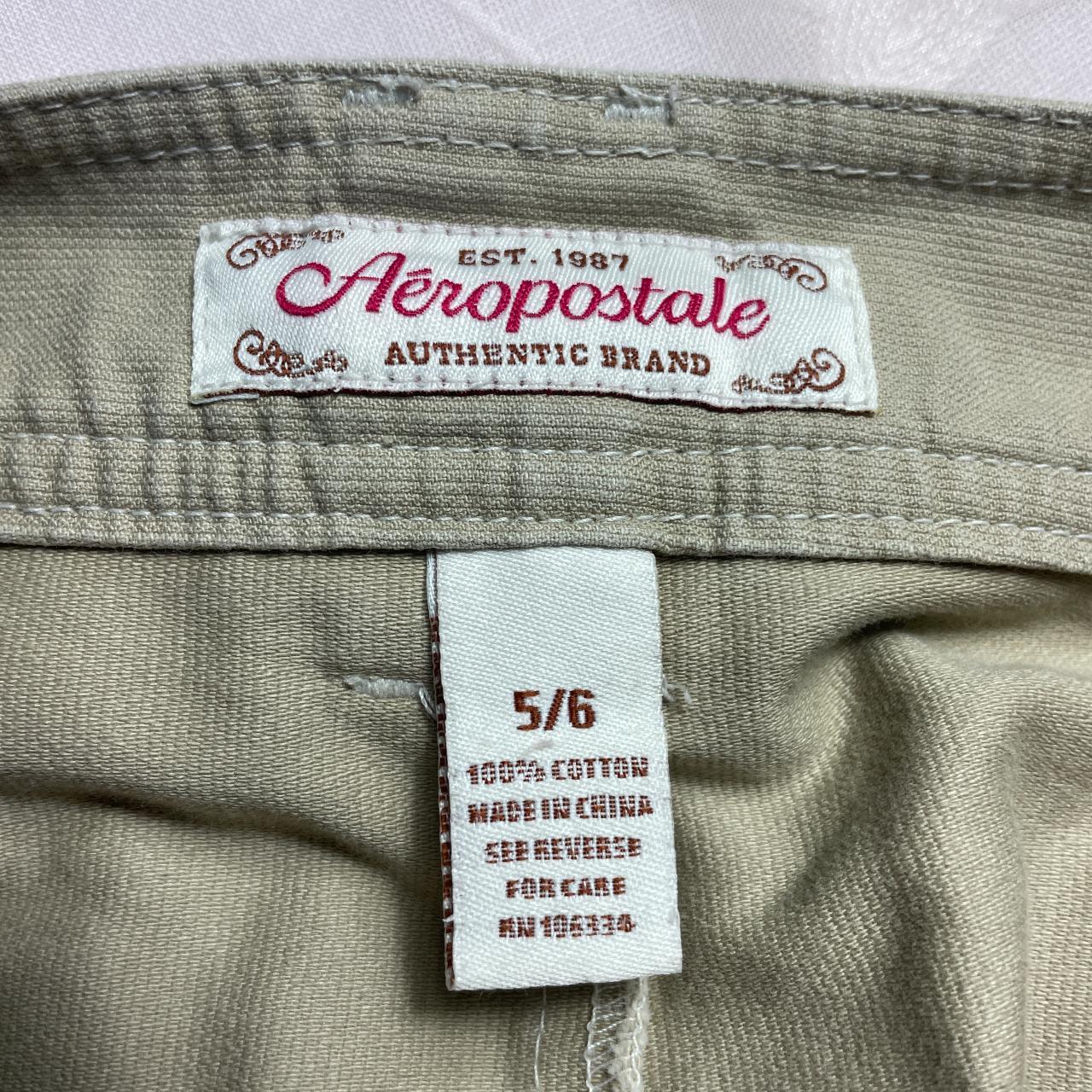 Vintage 2000s Aeropostale mini micro skirt in khaki... - Depop