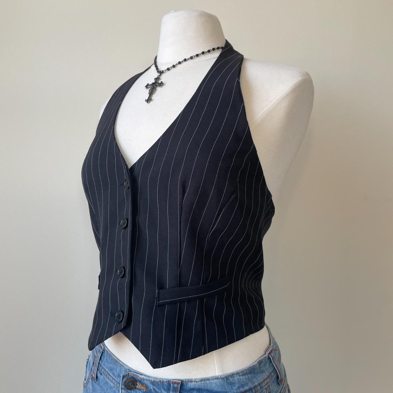 Mossimo Women's Black and Grey Vest | Depop