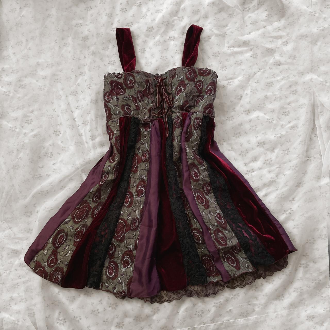 ･ﾟ☽ Whimsigoth Axes Femme witchy baby doll patchwork... Depop