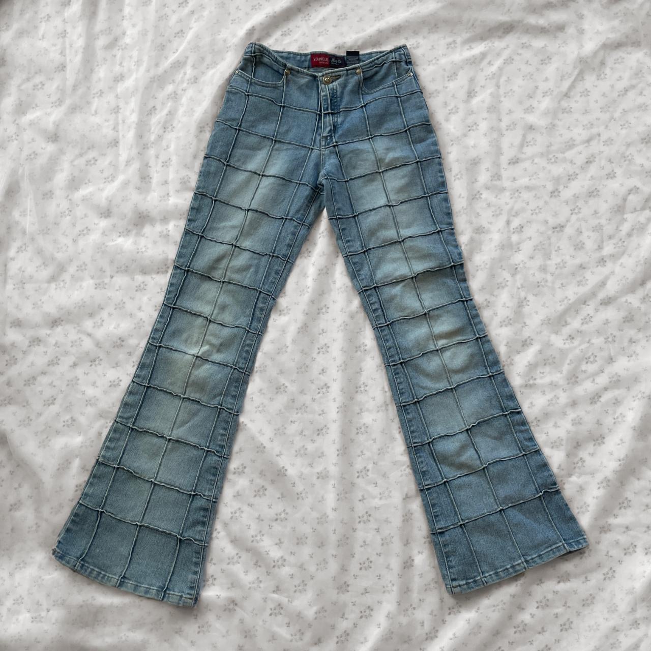 Window pane best sale blue jeans