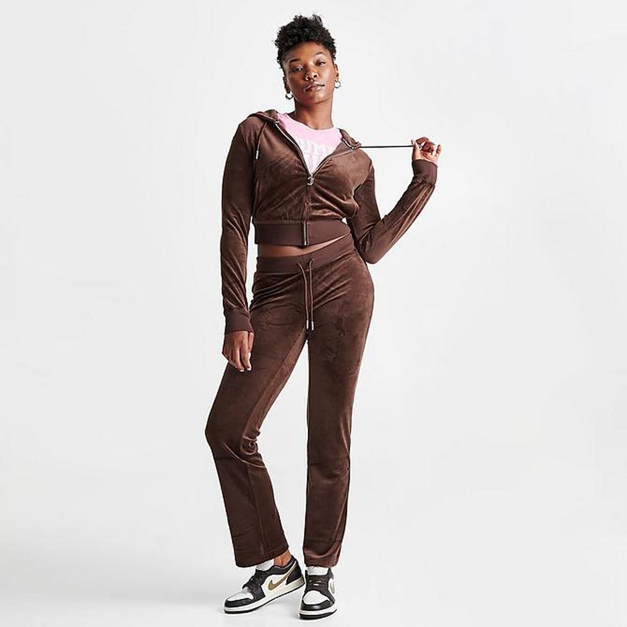 Brown juicy couture tracksuit worn once size xs Depop