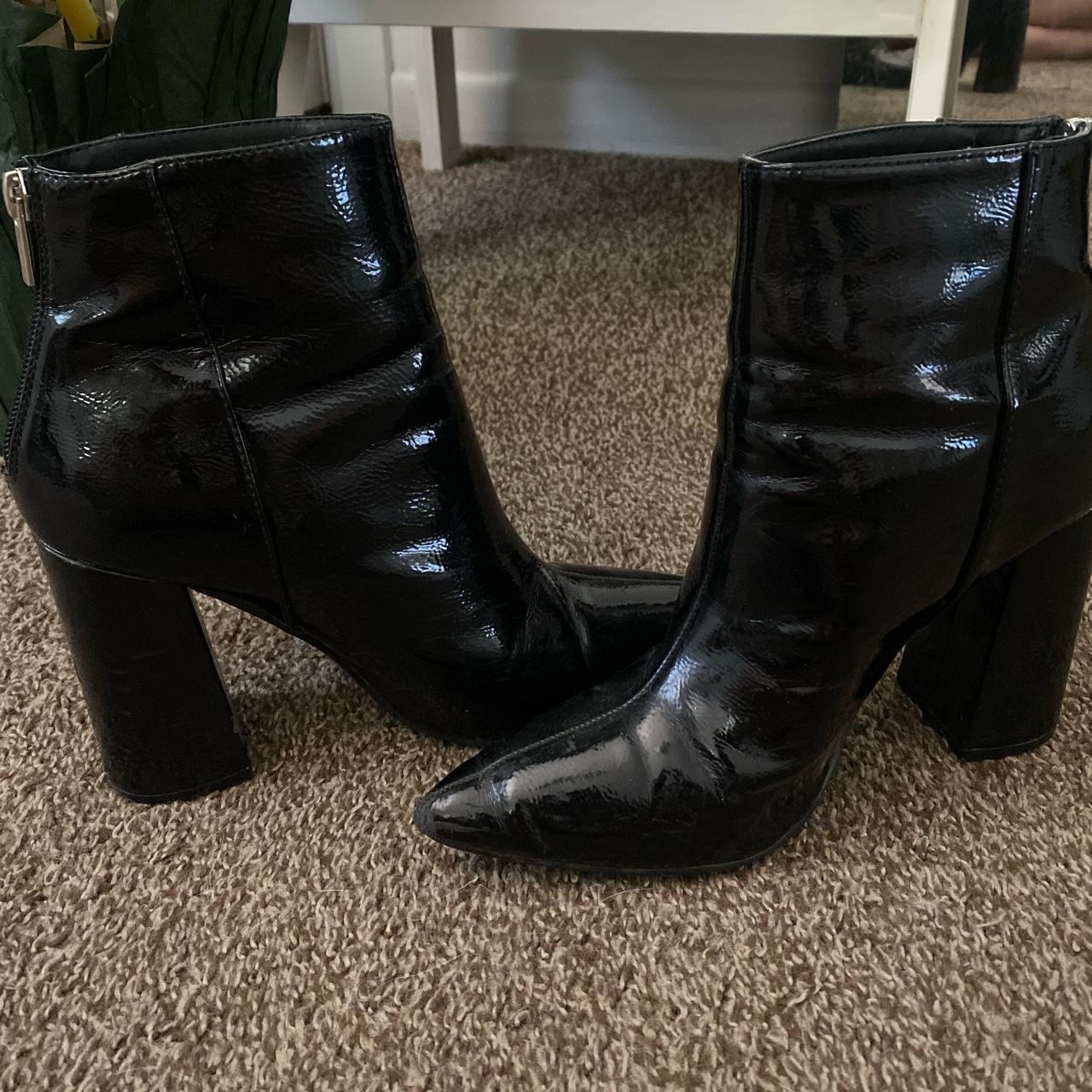 chic shiny pointed heel boots! they make me feel... - Depop