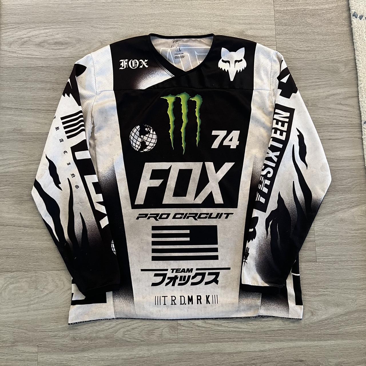 Fox Racing X Monster Long sleeve Shirt Size XL Super... - Depop