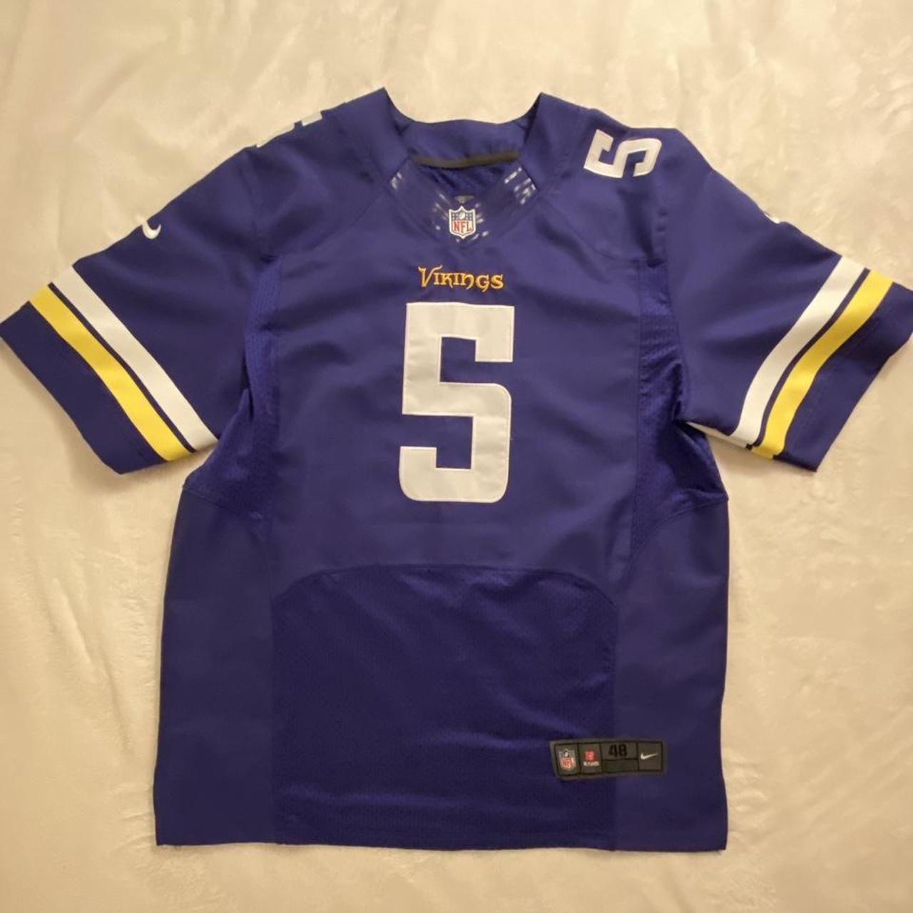 NFL ON FIELD PLAYERS JERSEY MINNESOTA VIKINGS TEDDY BRIDGEWATER XL