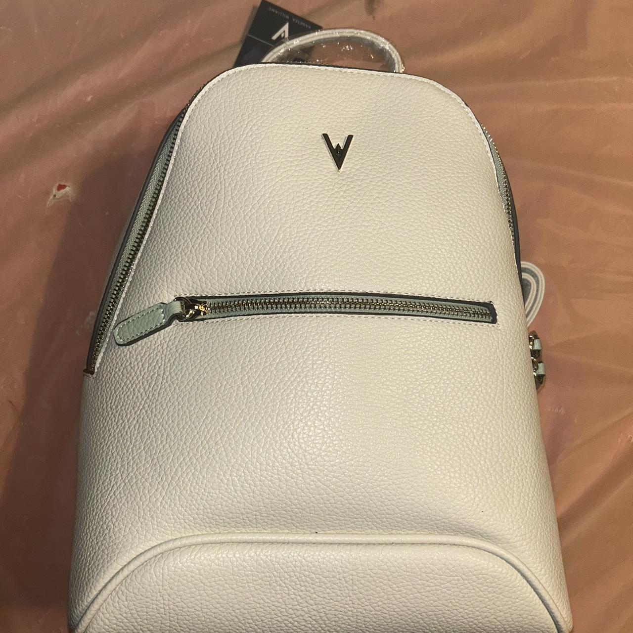 Vanessa Williams backpack, cream and mint colored, | Depop