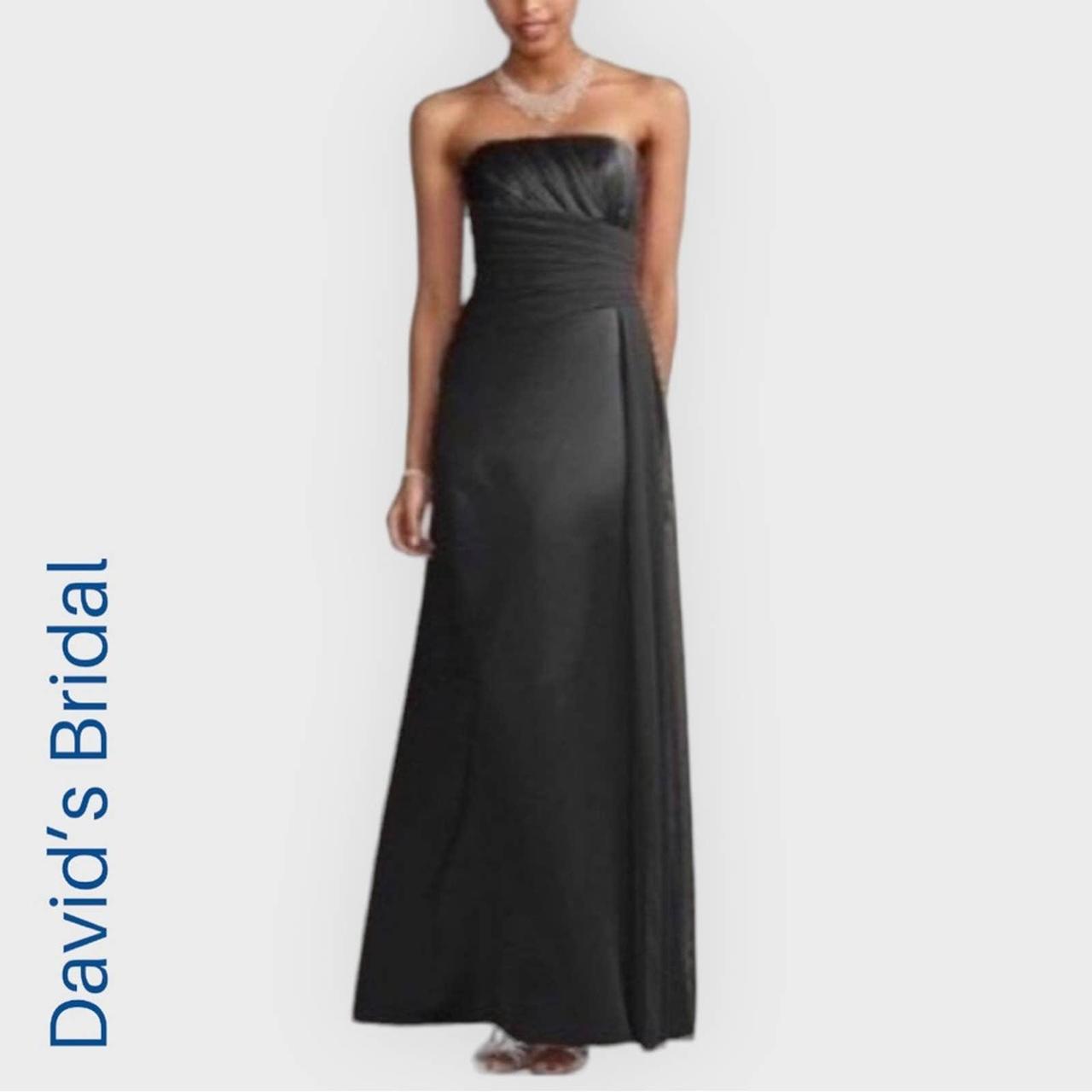 David's bridal black deals strapless dress