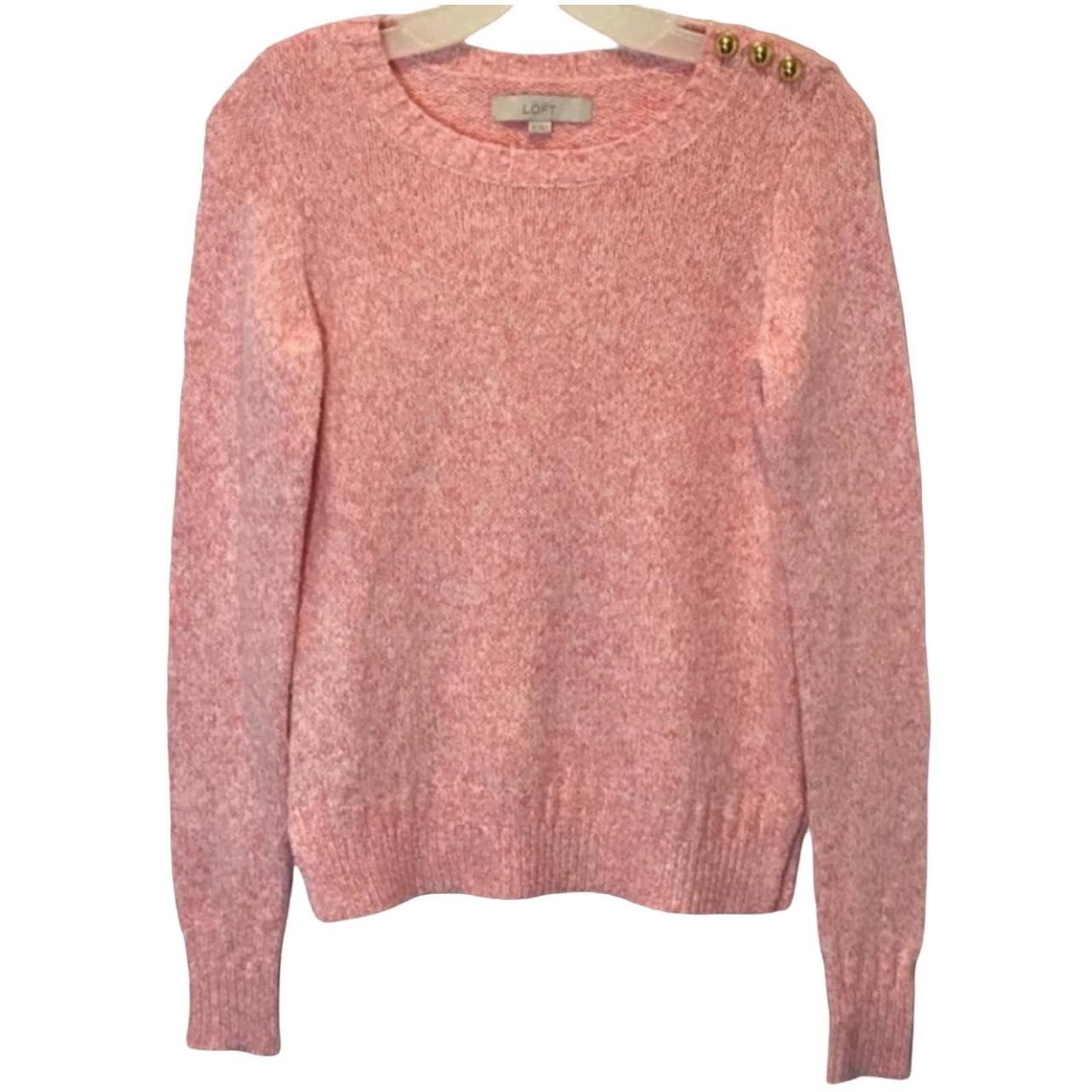 LOFT~Marled Elliptical Hem~Pink Knit Sweater~Women's - Depop