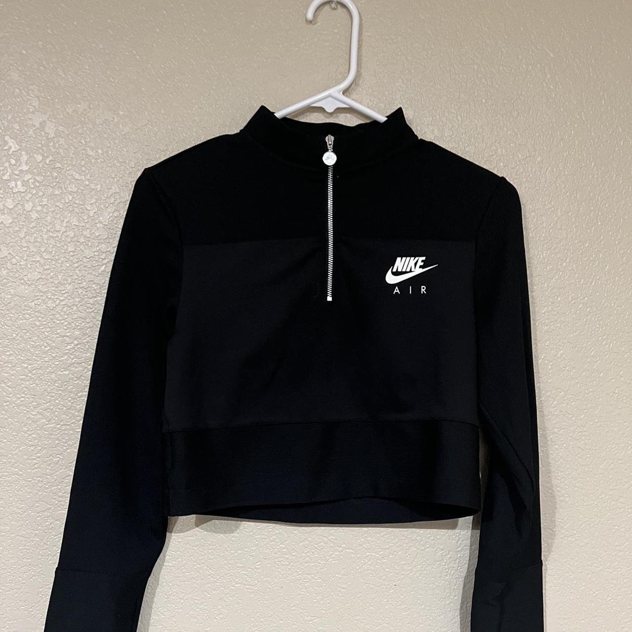 cropped nike half zip