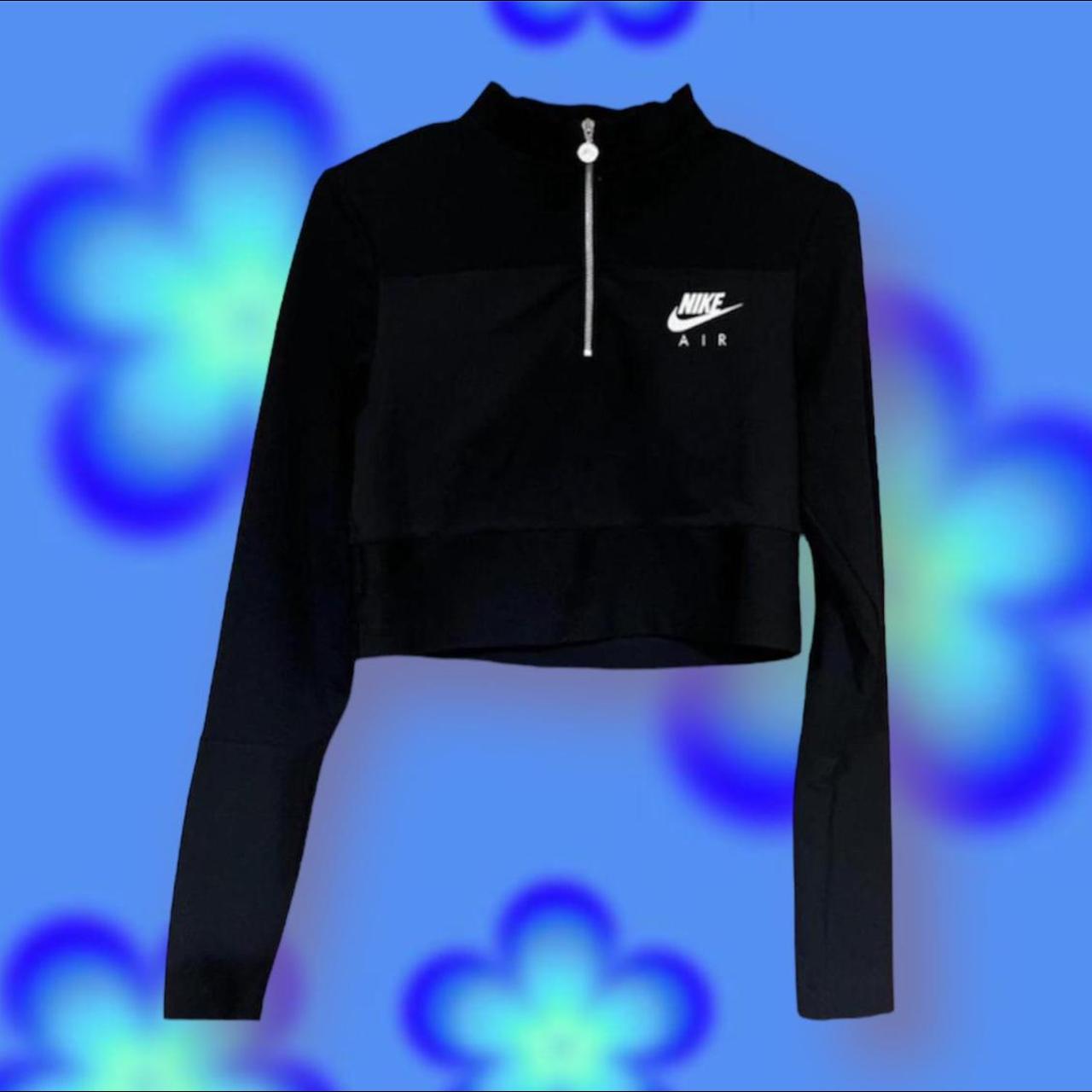 cropped nike half zip