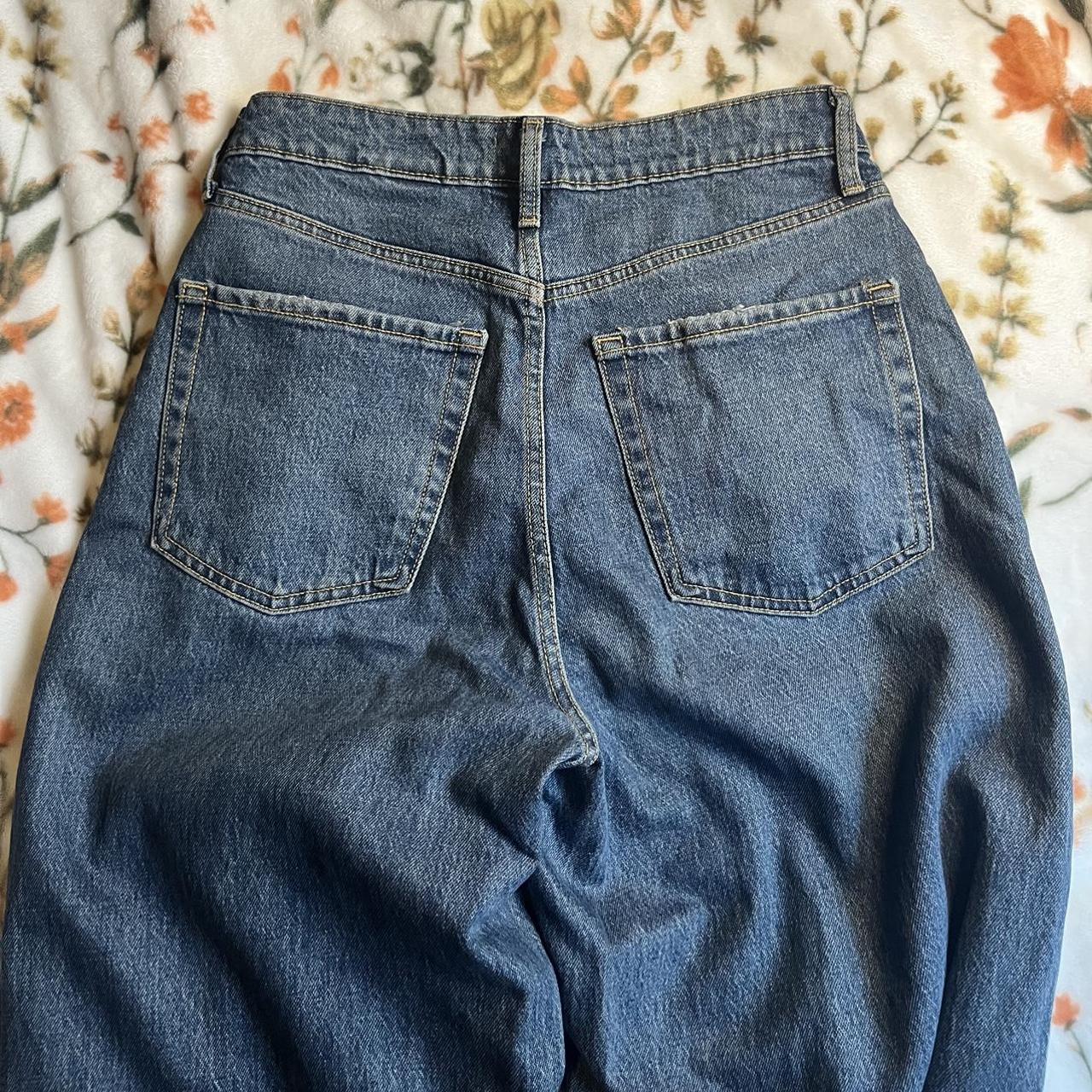 wild fable baggy jean ripped knees size... - Depop