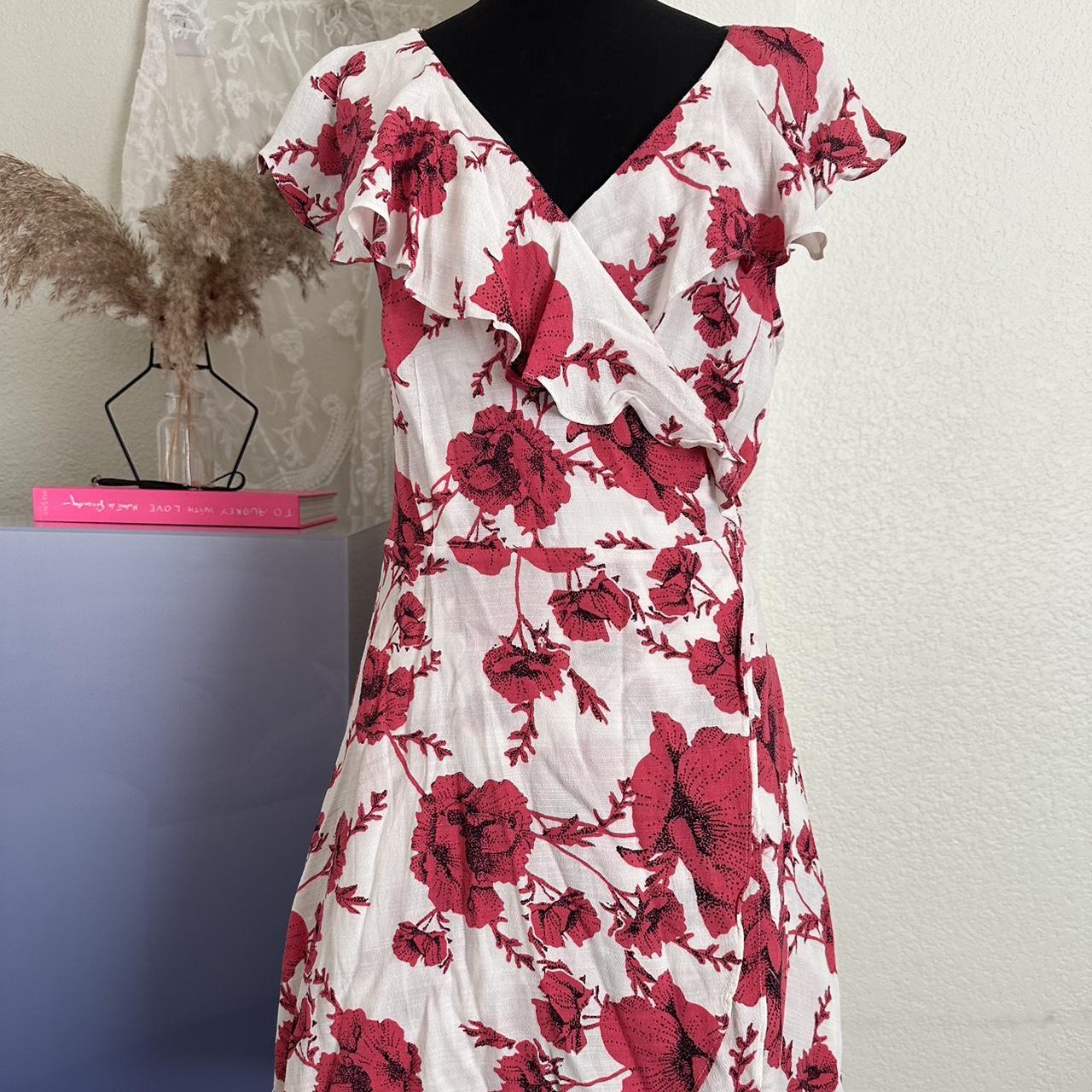 NWT Free People buy White Floral Mini Wrap Dress