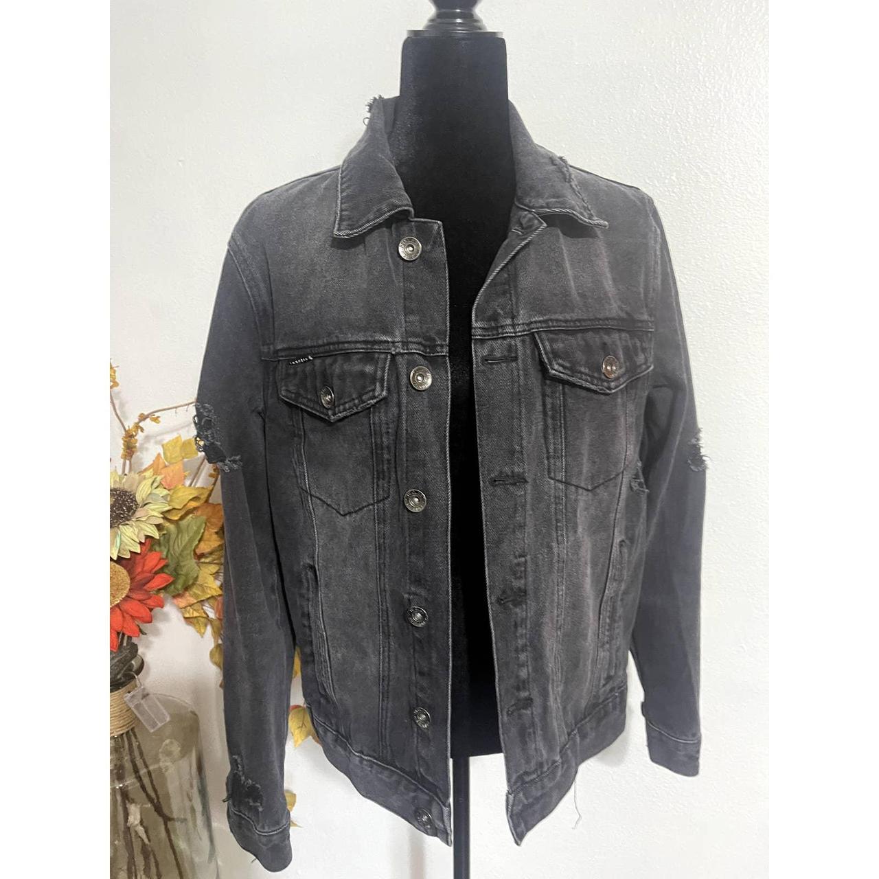 REQUEST MEN'S BLACK JEAN JACKET , SMALL NEW WITHOUT... Depop
