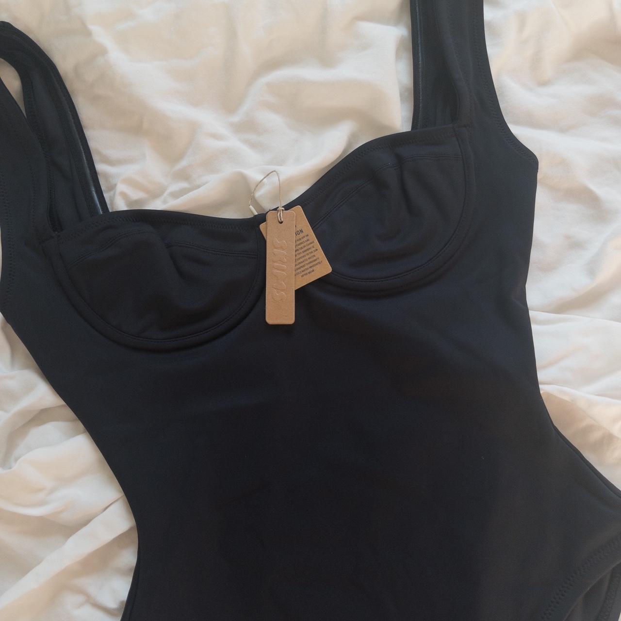 Skims Women's Black Swimsuit-one-piece | Depop