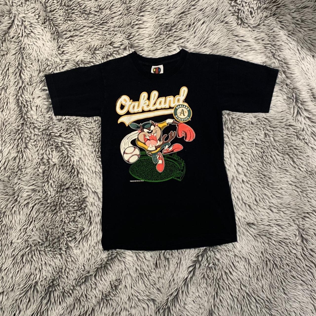 Vintage 1993 taz looney tunes Oakland athletics mlb... - Depop