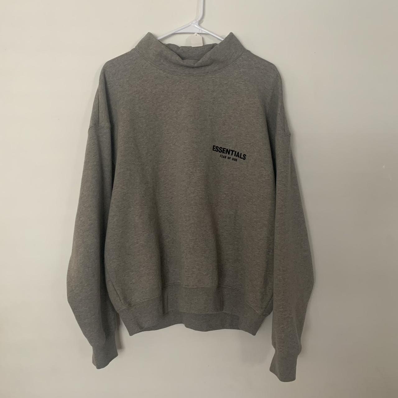 Fear of God essentials mock neck sweatshirt ( size... - Depop