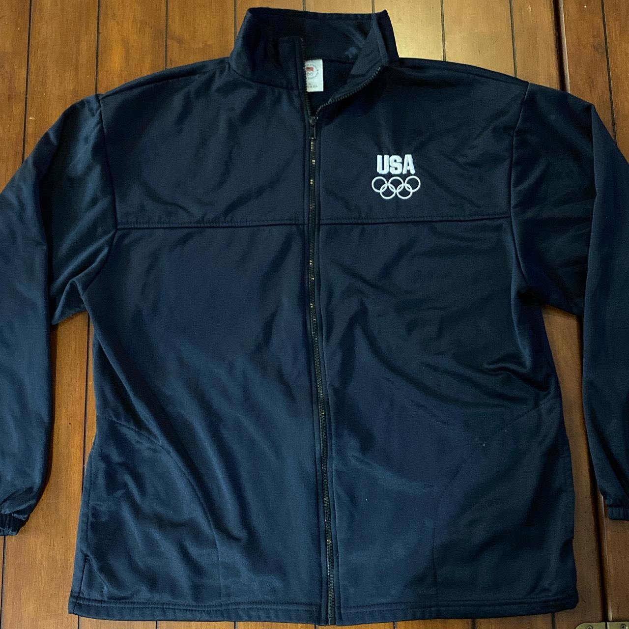 Vintage 90's USA Olympic Committee Track Jacket... - Depop