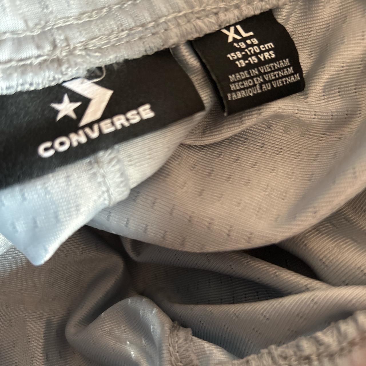 Converse Men's Grey and Black Shorts (4)
