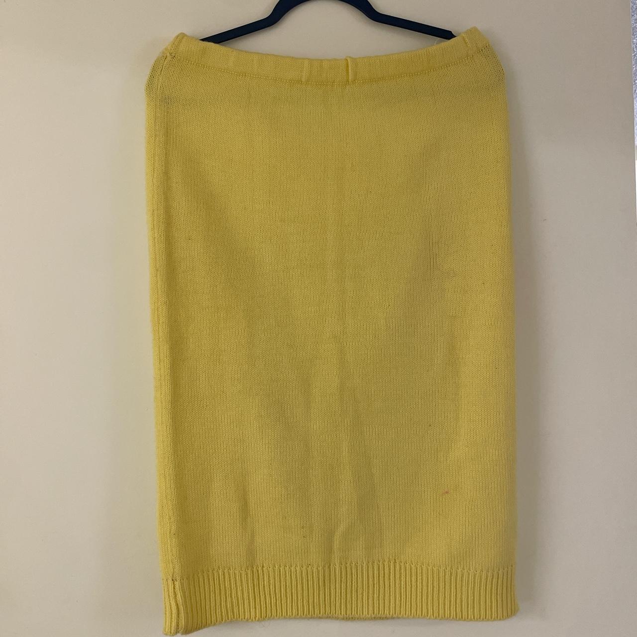 Yellow knitted skirt never wore Cute for the Depop