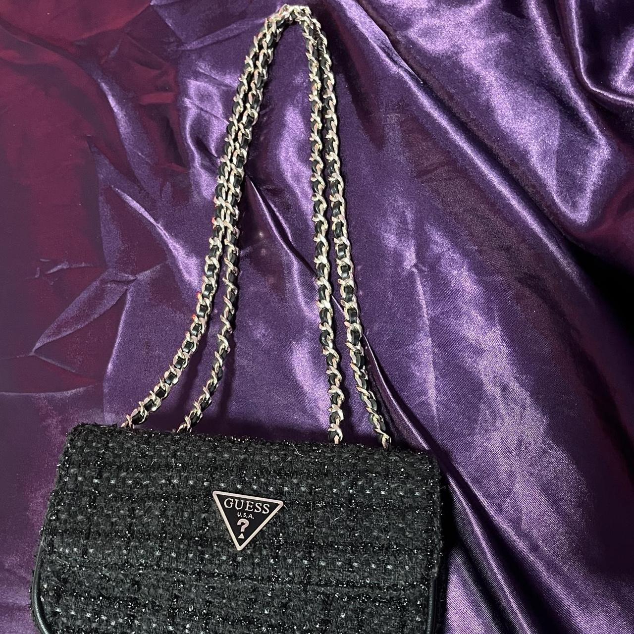 guess cessily tweed mini crossbody