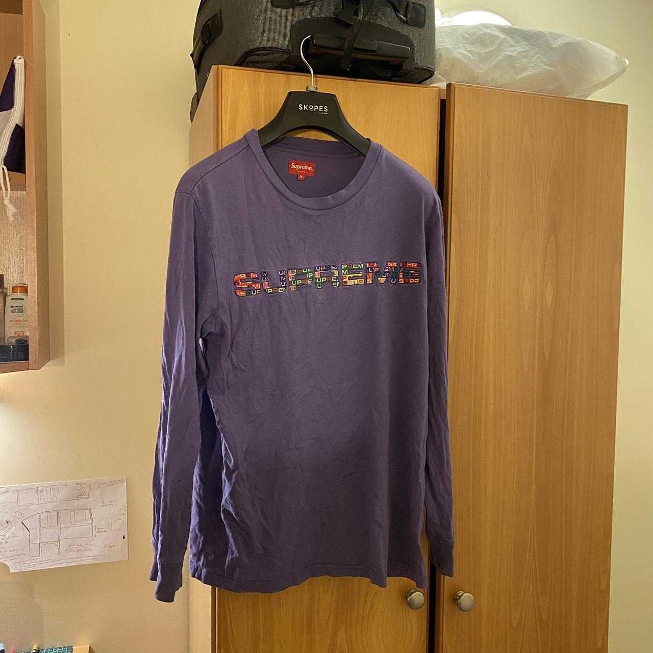 Purple Supreme flag long sleeve No signs of wear - Depop