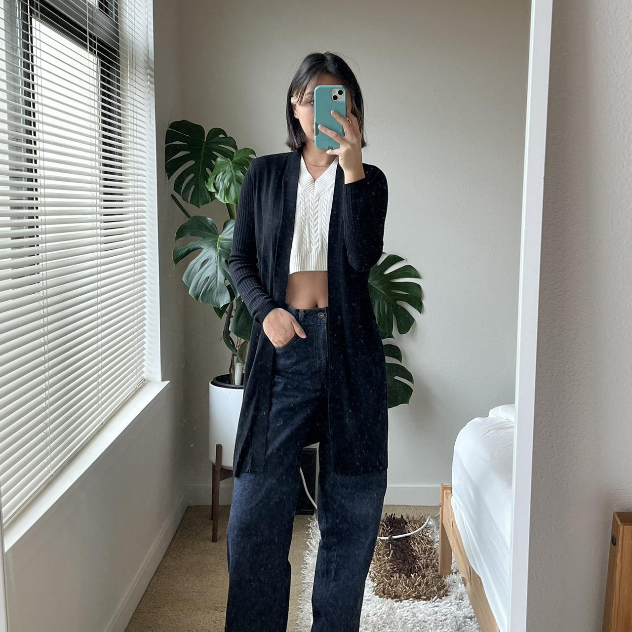 Black rib slit duster It’s