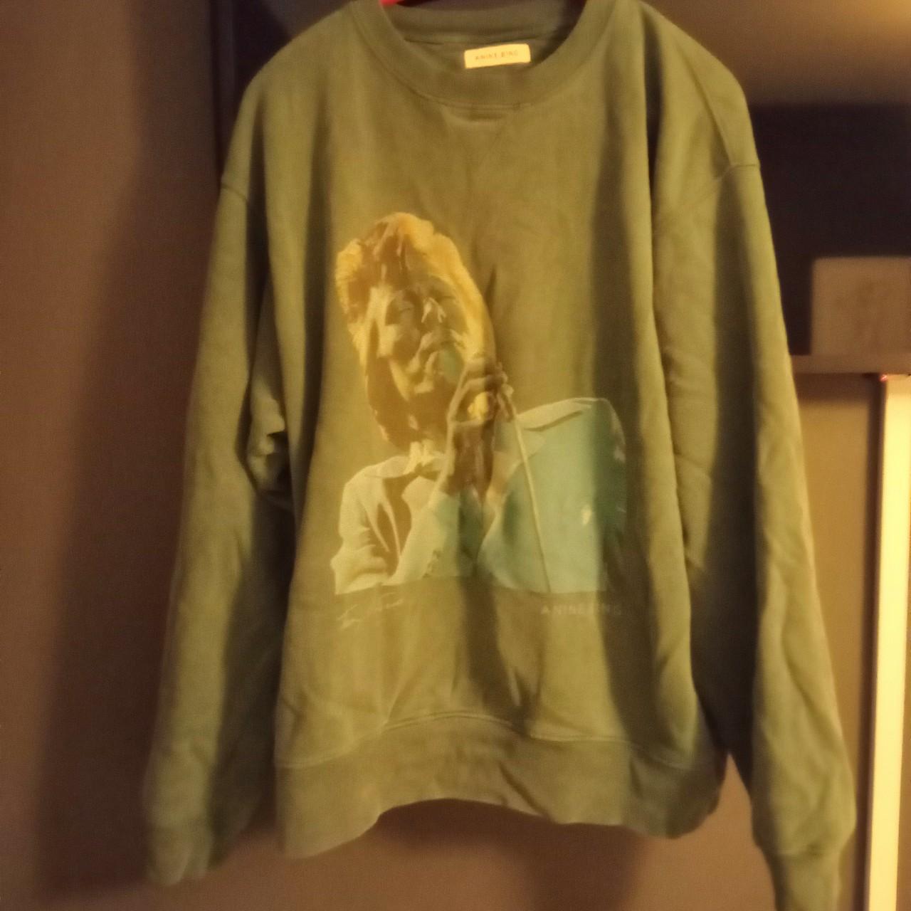 Anine Bing green Bowie sweater, size medium - Depop