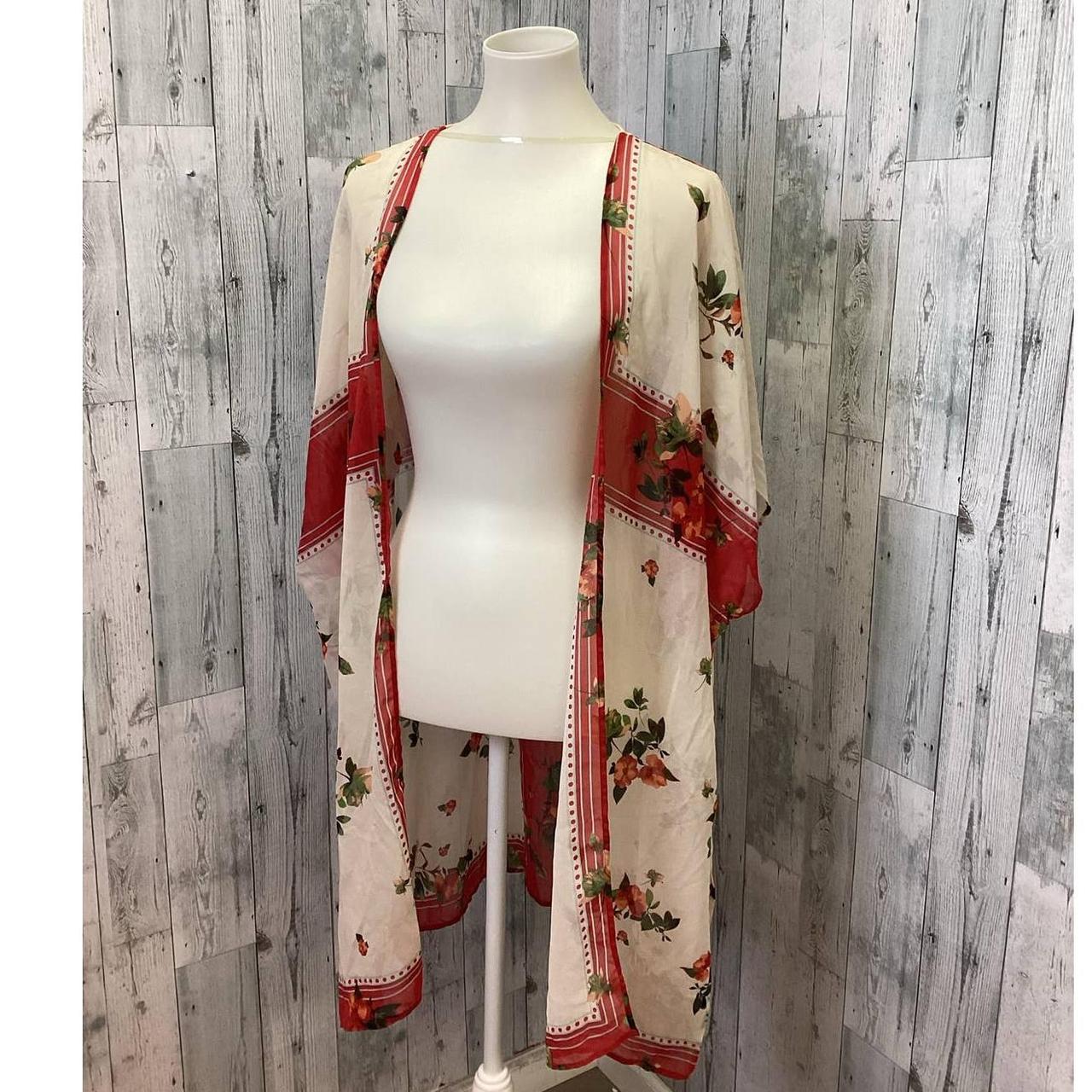 Long sheer hotsell floral cardigan