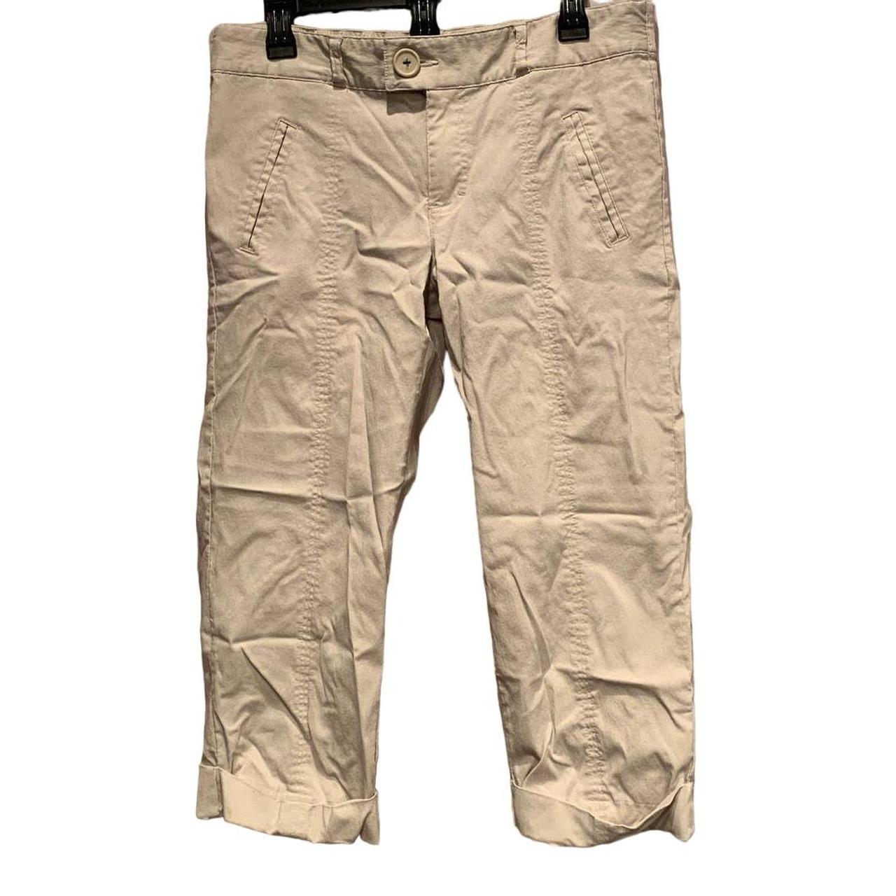 Oh Baby Motherhood Small Tan Khaki Cropped Maternity... Depop