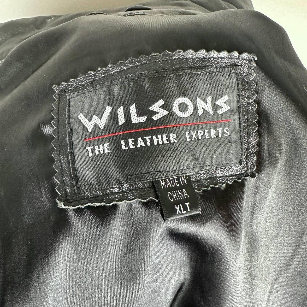 Vintage Wilsons Leather Coat Size XLT Black... - Depop