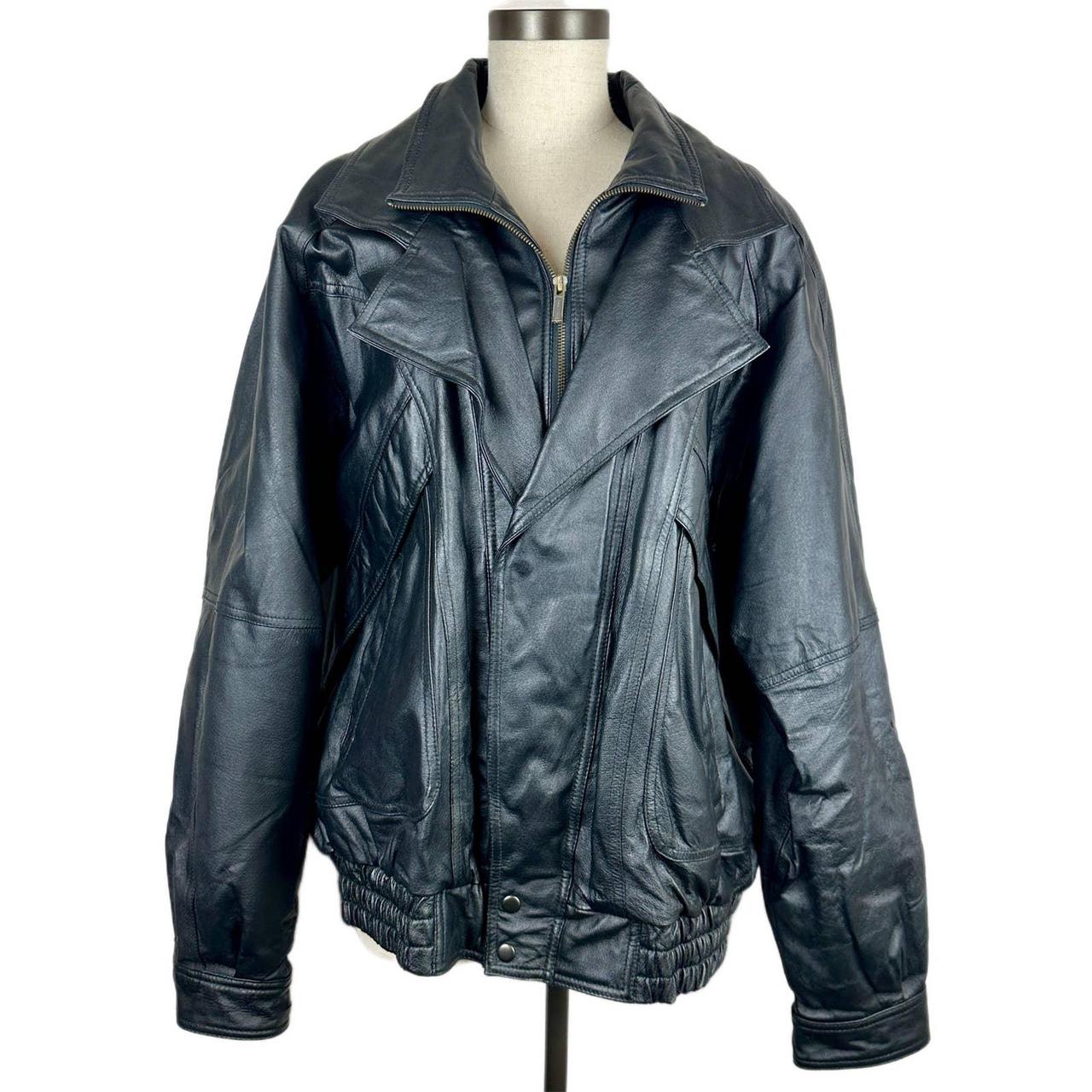 Vintage Wilsons Leather Coat Size XLT Black... - Depop