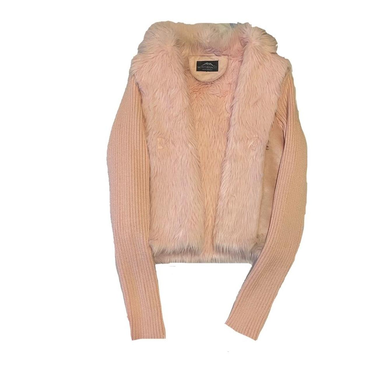 Montanaco pink fur coat Size M furcoat vintage... Depop