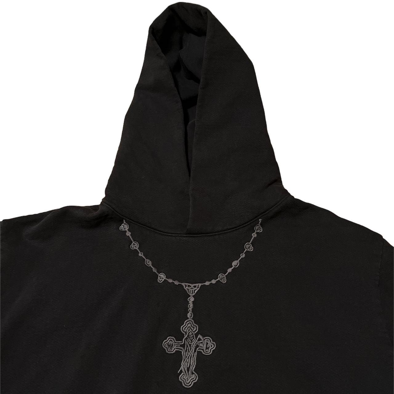 Warren Lotas Black Rosary Hoodie Size: Medium (true... - Depop