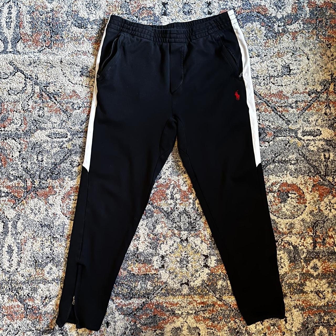 Polo Ralph Lauren Men's Black and White Joggers-tracksuits | Depop