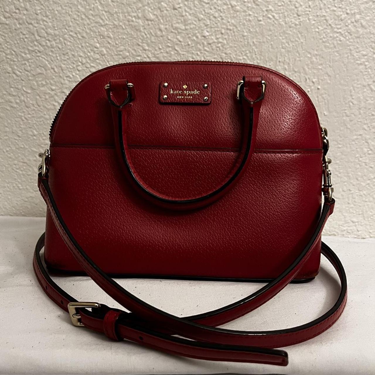 Kate Spade New York Women's Red and Burgundy Bag | Depop