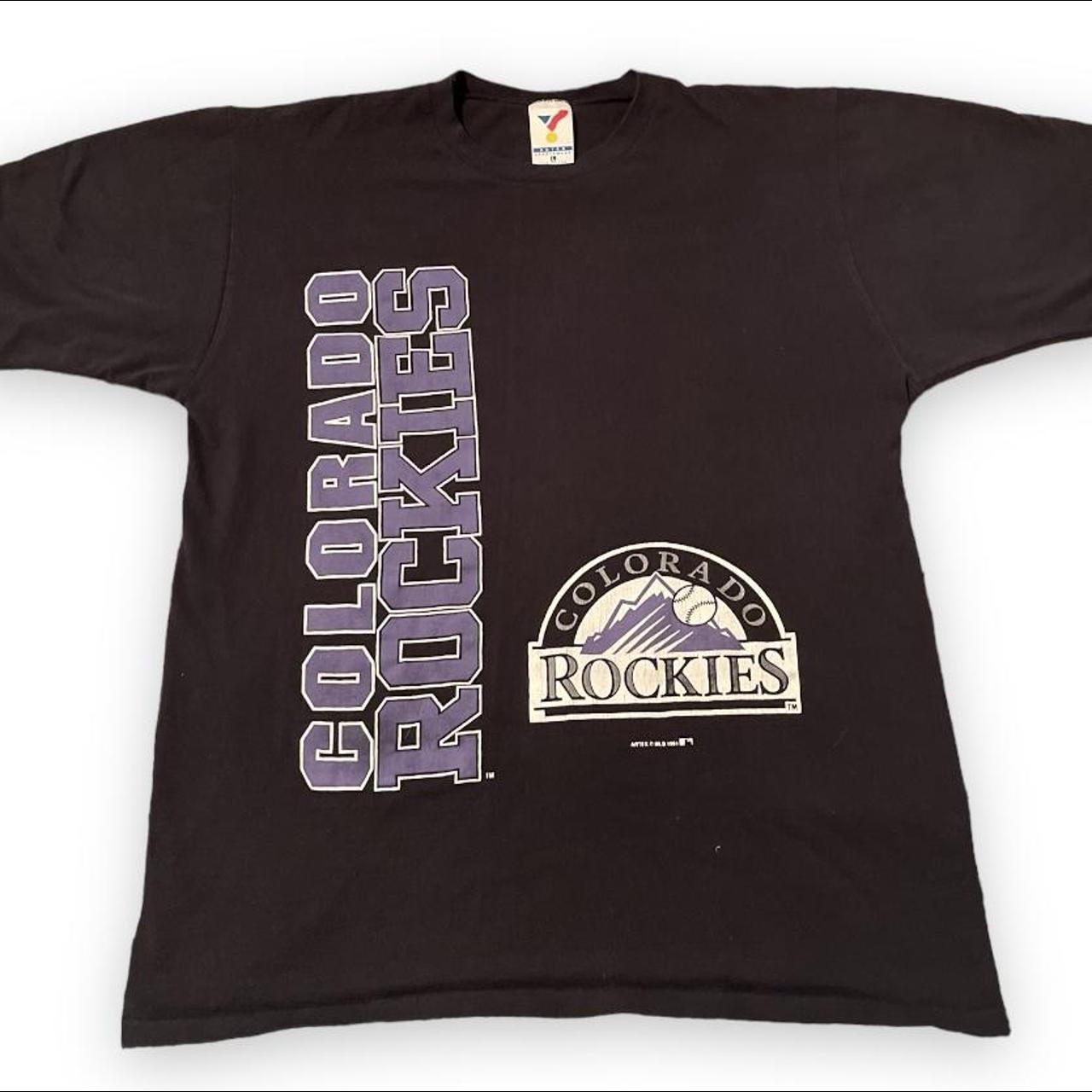 Vintage MLB Colorado Rockies Tee Shirt 1991 Size Large Made in USA