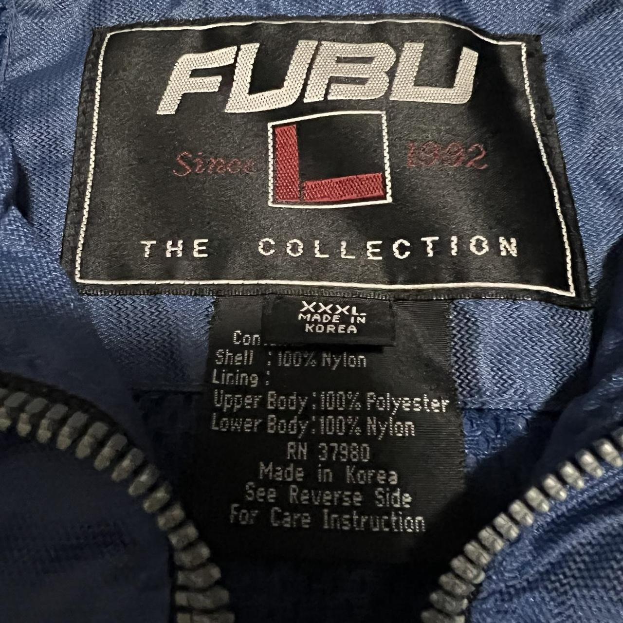 Vintage 90s FUBU Windbreaker Rain Jacket Blue and - Depop