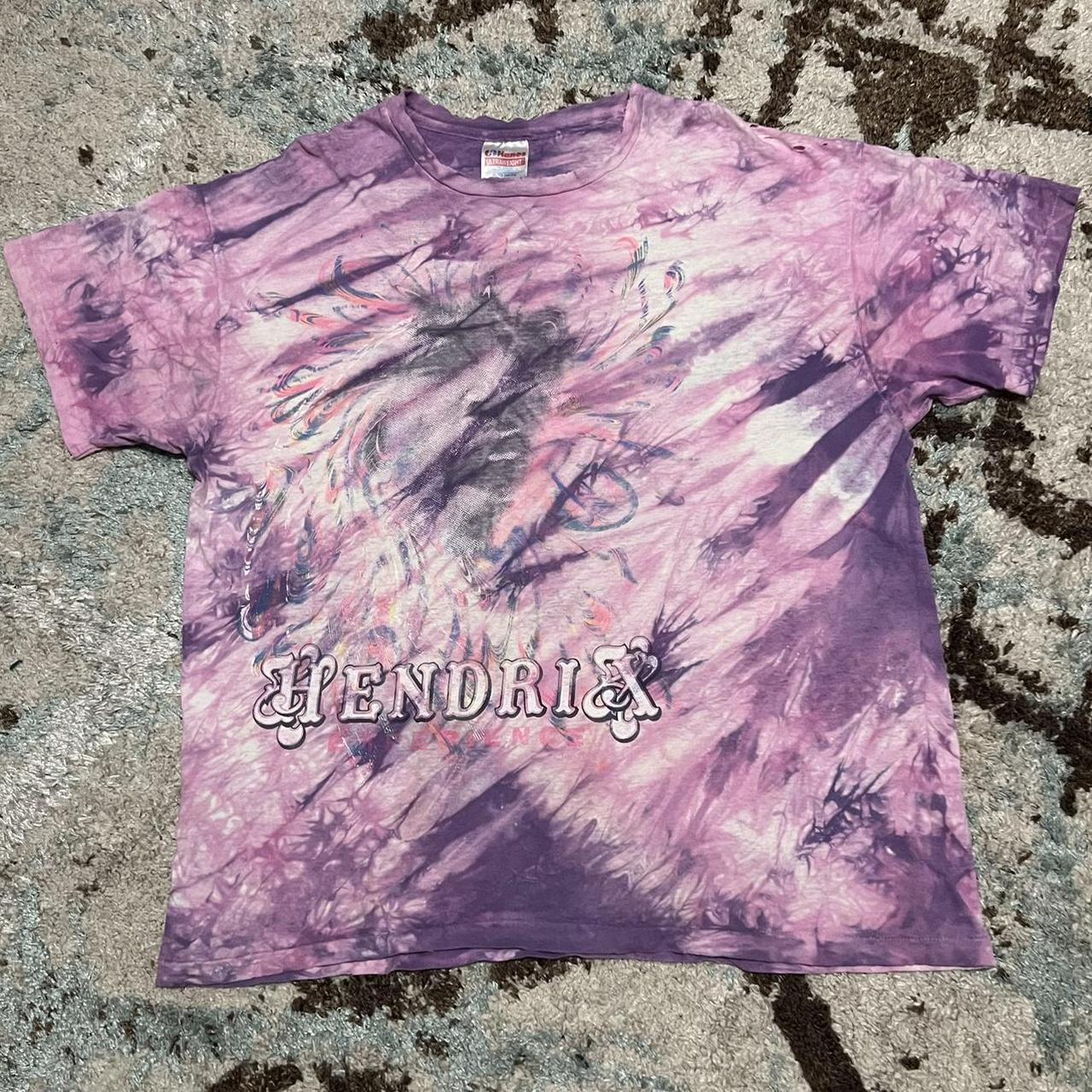 80s〜90s Hanes jimi hendrix ジミヘン Vintage 90s Jimi Hendrix All Over Print T-shirt. | Depop