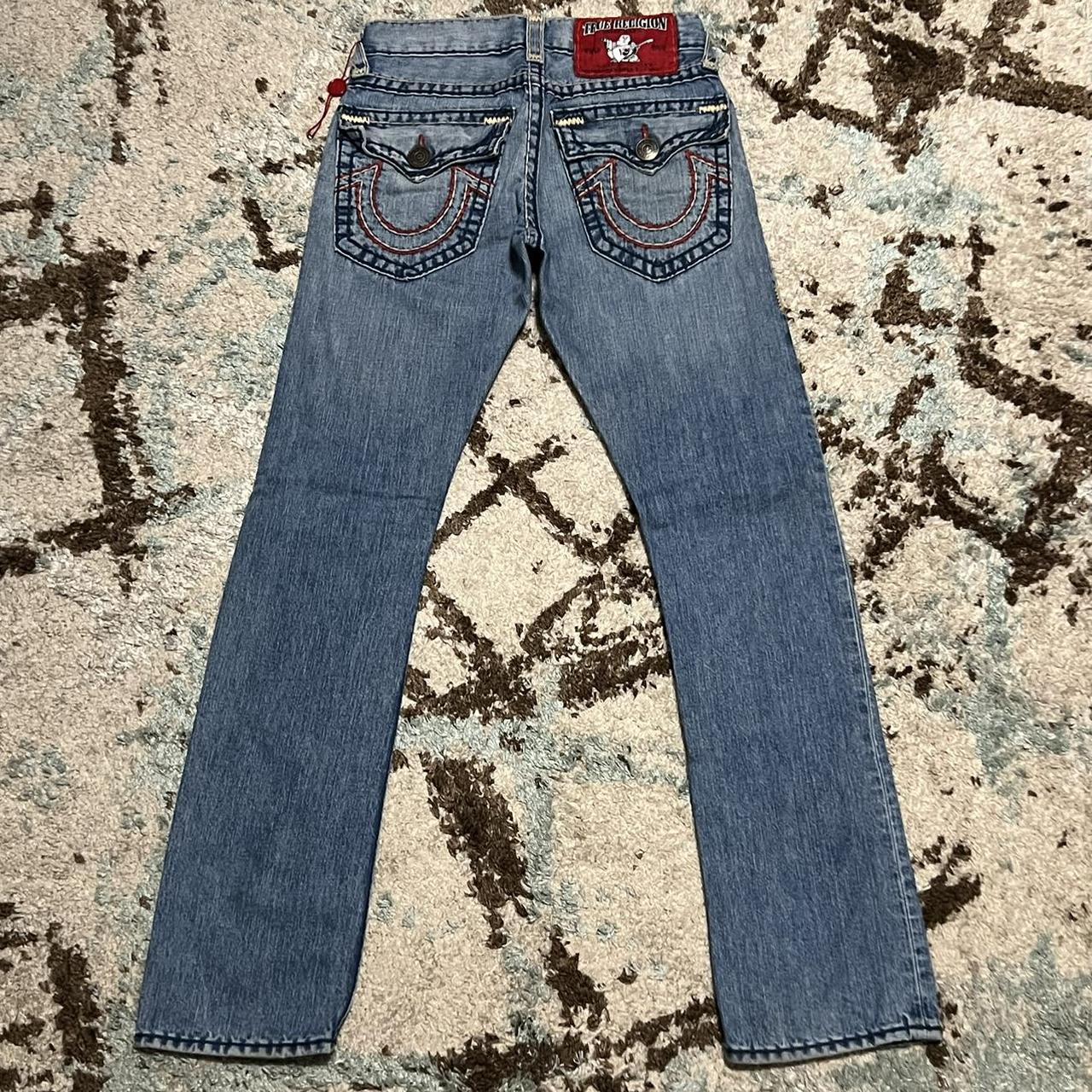 True Religion Mens Ricky Super T Red Tab Jeans Size... - Depop