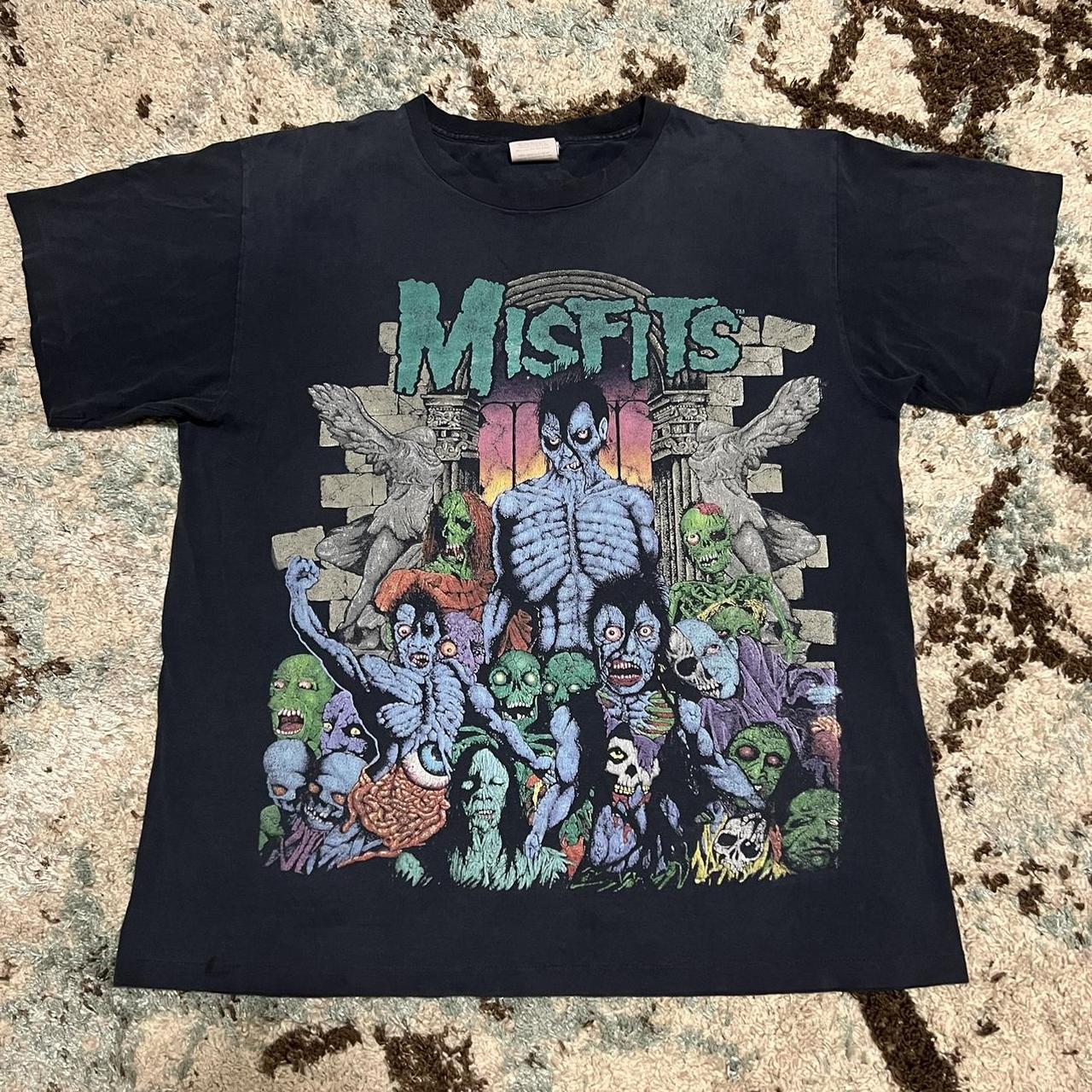 Vintage 1996 Misfits Earth A.D. Repka Shirt Size... - Depop