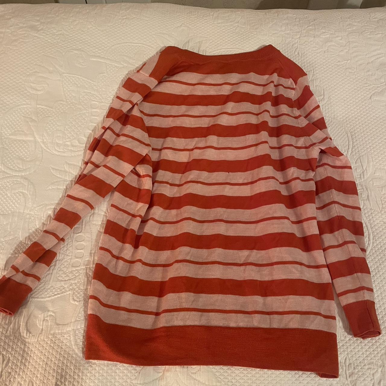 Red and white striped 100% wool jumper by J Crew!... - Depop