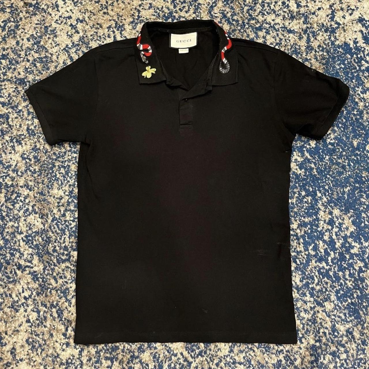 Gucci Polo Shirts Black GG Short Sleeve With Tag - Depop