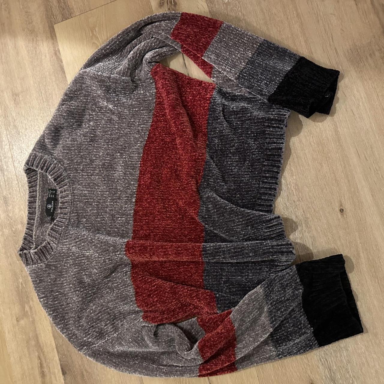 Volcom Men's Sweater - Multi/Red - S – Volcom gre… - image 1