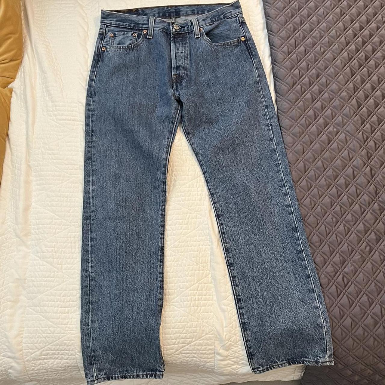 Men’s Levi 501 Slim Fit Jeans Worn once. In like... - Depop