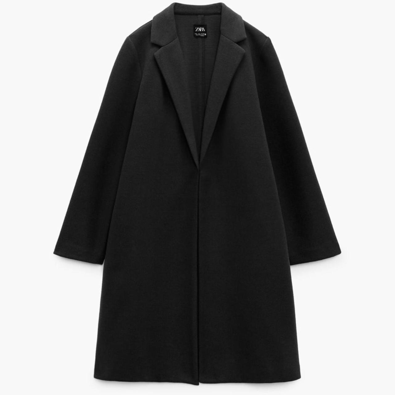 Zara Women's Black Coat Depop