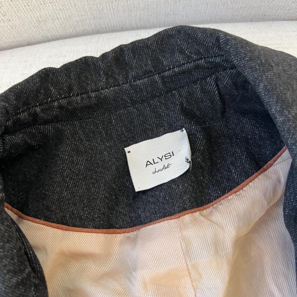 Alysi black denim blazer jacket bought in Florence... - Depop