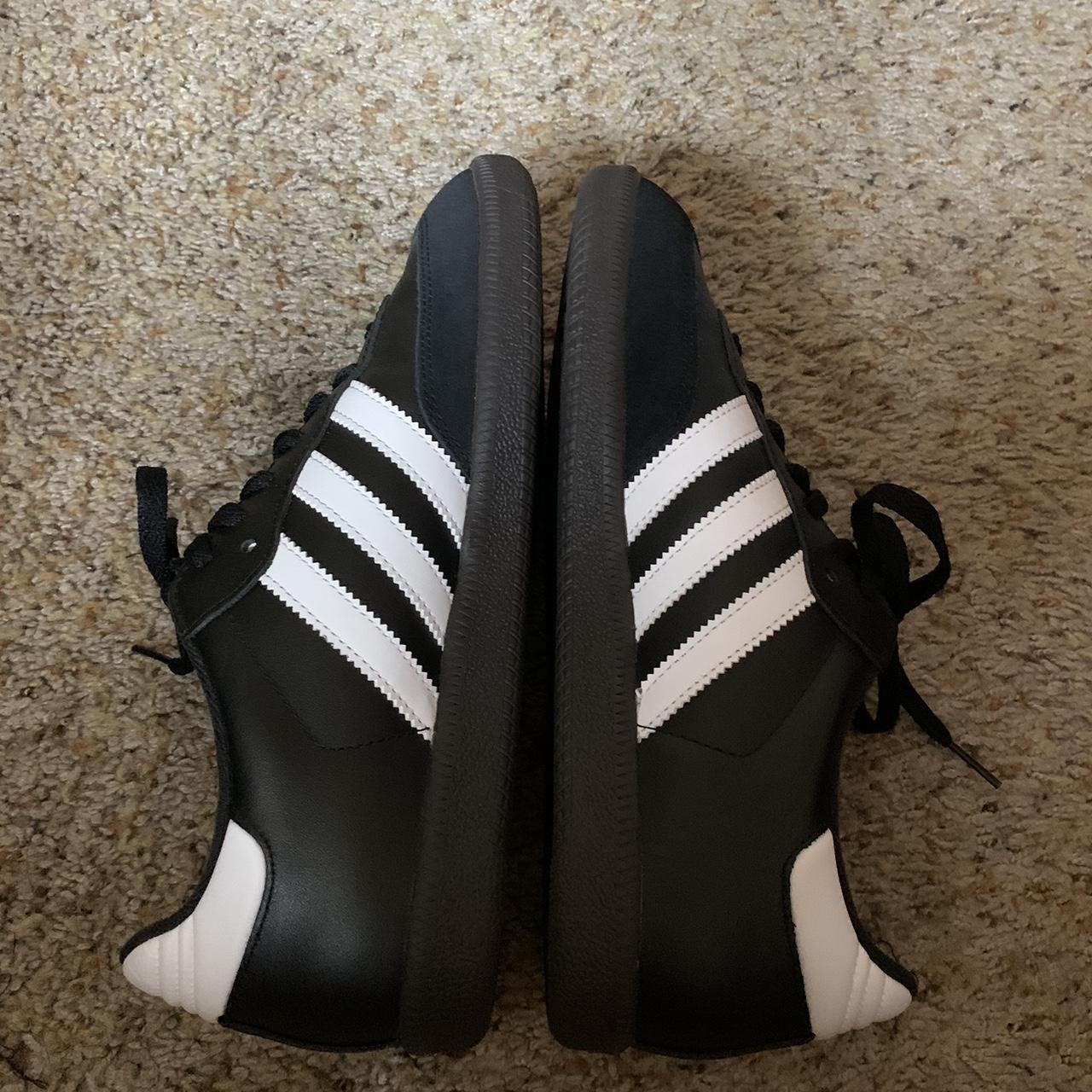 Adidas Classic Sambas Black/White Size M 8.5/ W... - Depop