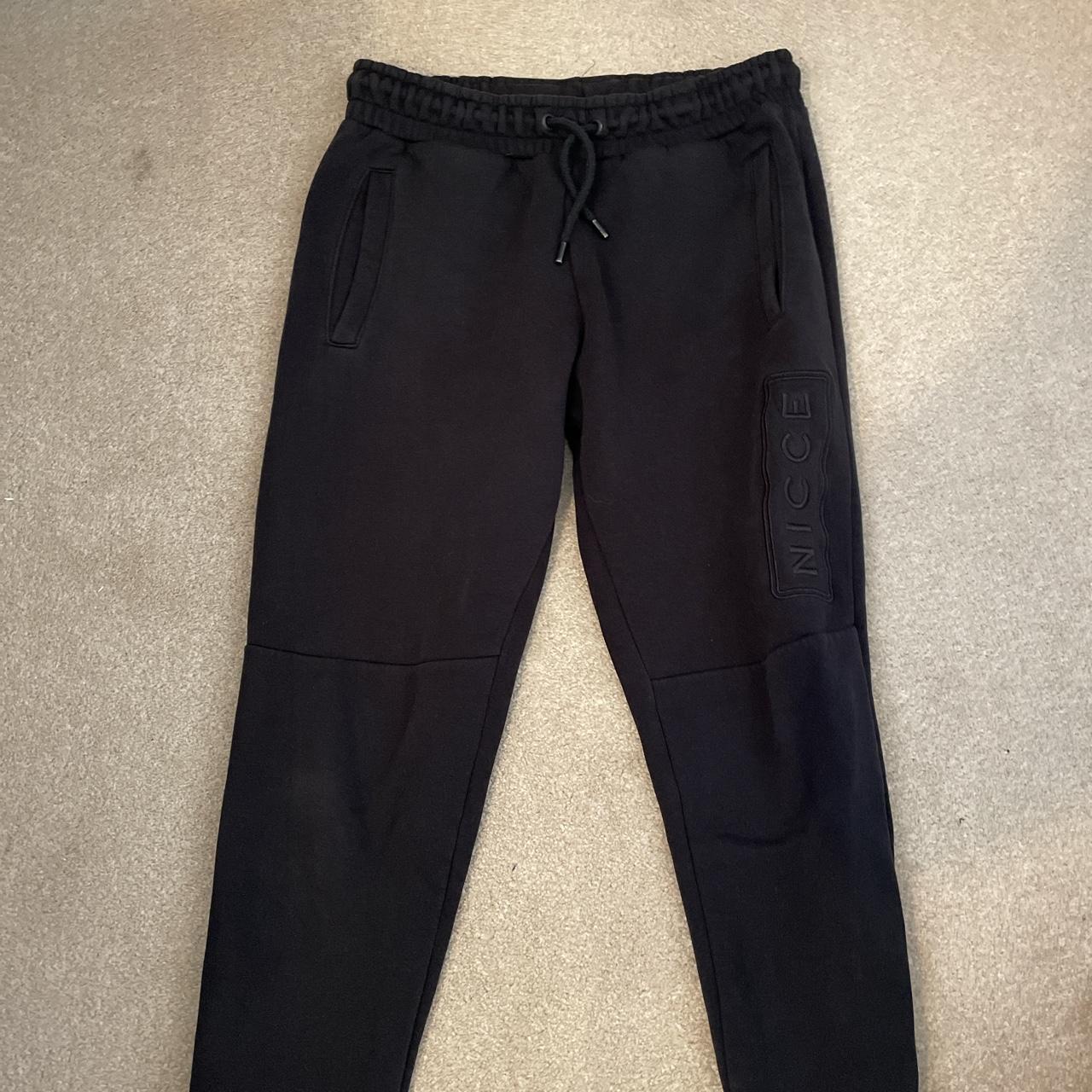 Nicce tracksuit bottoms Black Size Medium Good... - Depop