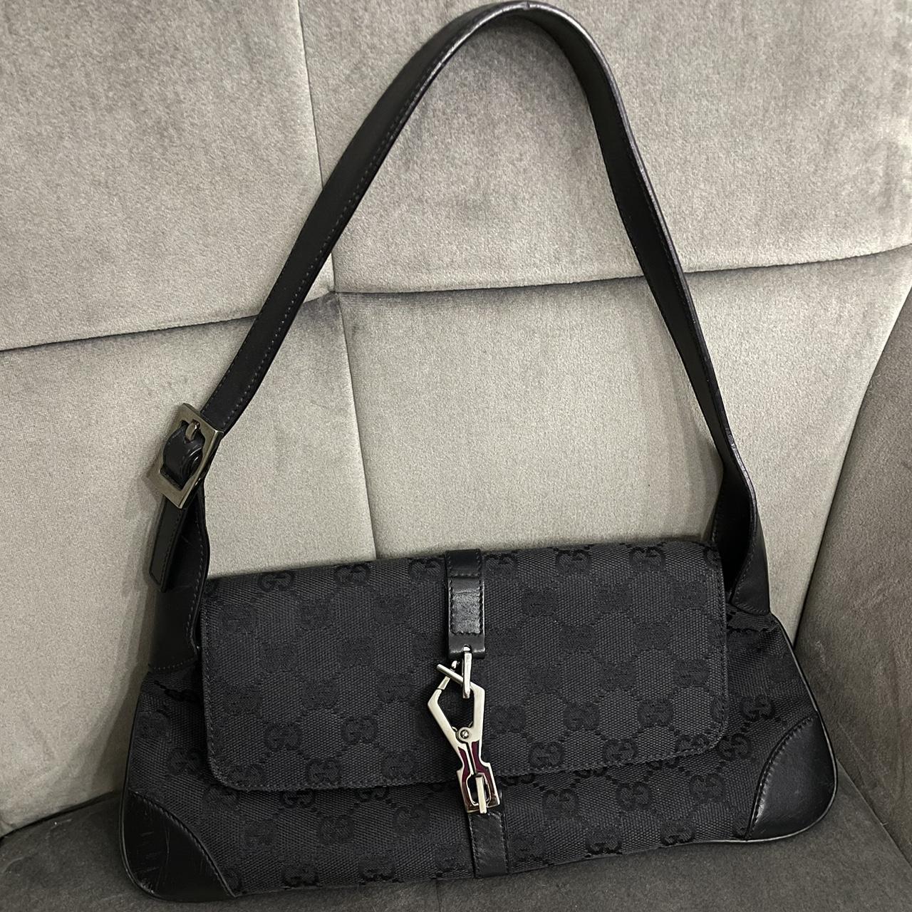 Gucci Women's Black and Silver Bag | Depop