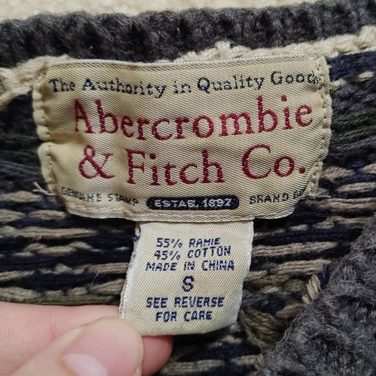 Vintage 90s Abercrombie and Fitch Knit Sweater Mens... - Depop